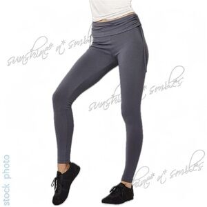 Victoria’s Secret VICTORIA SPORT Ruched Anytime Cotton Leggings Black Pearl Gray